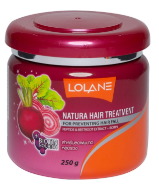 Лечебная маска от выпадения волос с пептидами экстрактом свеклы от Lolane Natura, Hair Treatment For Preventing Hair Fall Peptide &amp;amp; Beetroot, 250 гр