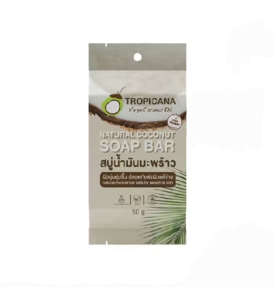 Натуральное кокосовое мыло Tropicana coconut soap bar 50 гр 