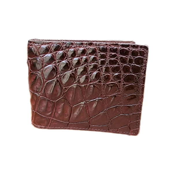Мужской зажим для денег из коричневой кожи крокодила