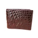 Мужской зажим для денег из коричневой кожи крокодила