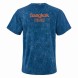 Футболка Bangkok Thailand синяя acid wash, 100% хлопок, принт спереди и сзади