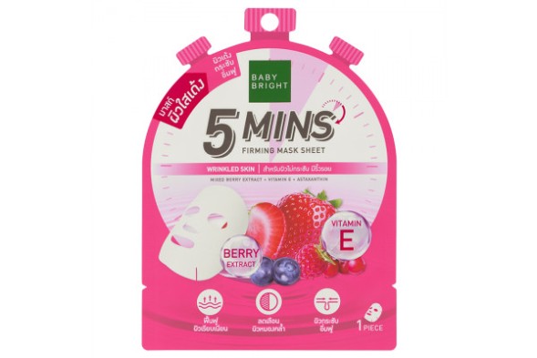 Тканевая маска для дряблой кожи  и кожи с мелкими морщинками  от Baby Bright 5 Mins Firming Mask Sheet 18 гр