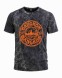 Серая футболка Bangkok Thailand 100% хлопок acid wash с оранжевым принтом
