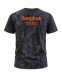 Серая футболка Bangkok Thailand 100% хлопок acid wash с оранжевым принтом