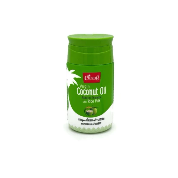 Шампунь с кокосовым маслом и рисовым молочком от Caring, Virgin Coconut Oil Shampoo With Rice Milk, 100 мл
