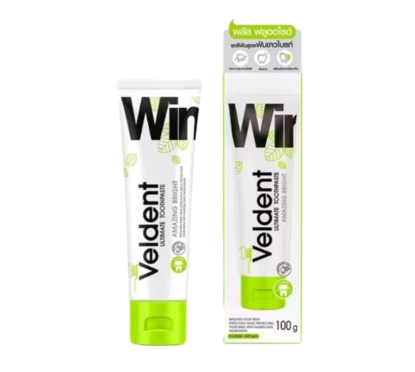 Зубная паста Veldent Amazing Bright для отбеливания зубов и укрепления десен 100 гр