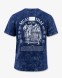 Темно-синяя футболка Muay Thai 100% хлопок acid wash с принтом тайский бокс