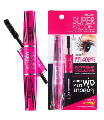 Удлиняющая тушь для ресниц «Супер модель» от Mistine, Super Model Miracle Lash Mascara, 5,5 гр