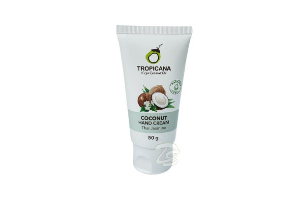 Кокосовый крем для рук &amp;quot;Жасмин&amp;quot; без парабенов от Tropicana Oil, Coconut Hand Cream Thai-Jasmine (non-parabe), 50 гр