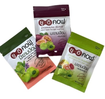 Леденцы от кашля и боли в горле UECOF 6 таблеток за 1 бат