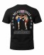 Черная футболка Muay Thai 100% хлопок с принтом «Удар ногой» (Kick), спереди и сзади