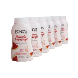 (УПАКОВКА 6 ШТ) Полупрозрачная рассыпчатая пудра на основе арбузной формулы для сияния и свежести от Pond&amp;#039;s Powder Watermelon Fresh and Bright 45 гр