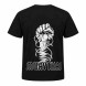 Черная футболка Muay Thai 100% хлопок с принтом «Boxing Muaythai» и кулаком в колючей проволоке
