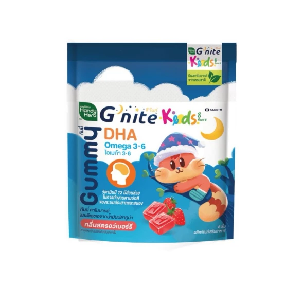Мармелад для сна для детей с Омега 3-6 со вкусом клубники Handy Herb Gummy G&amp;#039;nite Kids 6 мармеладок 