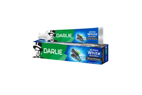 Отбеливающая зубная паста с бамбуковым углем от Darlie,  All Shiny White Charcoal Clean, 80 гр