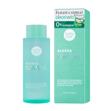 Очищающий тонер-эссенция 90% Алоэ от Cathy Doll, Aloe Ha Fresh Aloe Vera Toner &amp;amp; Essence, 300 мл