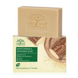 Мыло для увлажнения и отбеливания кожи  De Leaf Thanaka Moisturizing &amp;amp; Whitening Soap 100 g.