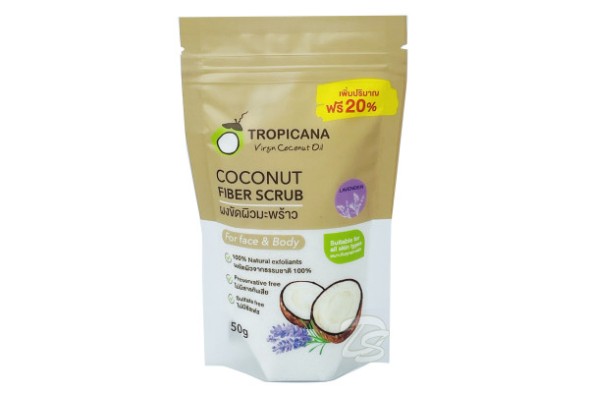 Скраб из кокосовых волокон с Лавандой от Tropicana, 50 гр.