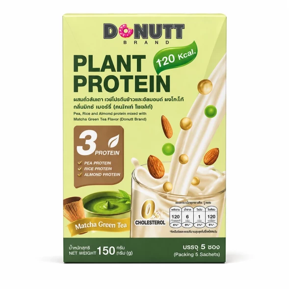 Donutt Plant Protein Matcha Green Tea растительный протеин 150 г (5 саше)