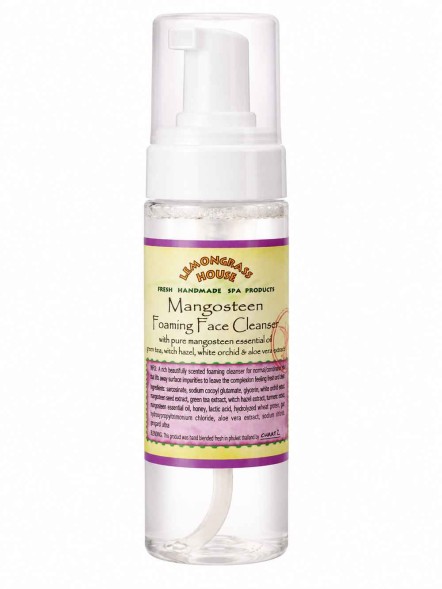 ​Lemongrass House Mangosteen Foaming Face Cleanser — пенка для умывания с эфирным маслом мангостина, зелёным чаем, гамамелисом и алоэ вера, ручная работа Пхукет, 150 мл
