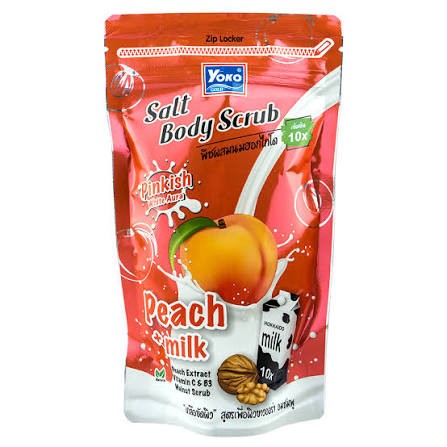 Yoko Salt Body Scrub Peach+Milk 350g