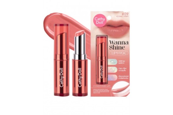 Губная помада CATHY DOLL WANNA SHINE #09 ICONIC FAIRY (Культовая Фея) 3гр