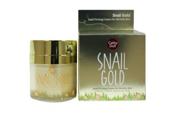 Антивозрастной крем для лица с золотом и улитками от Cathy Doll, Snail Gold snail firming cream for wrinkle skin, 50 гр