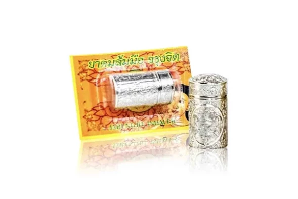 Традиционный тайский травяной ингалятор в металлической банке Jarunjit