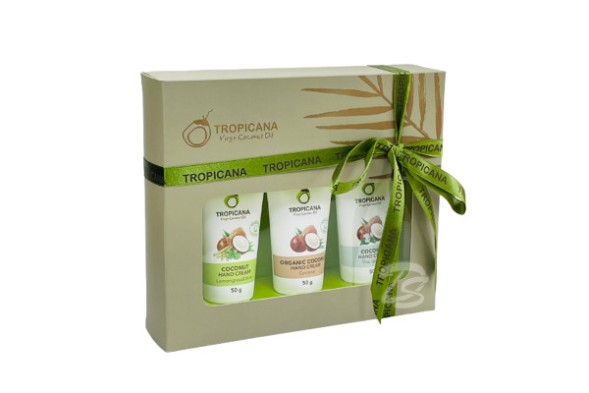 Подарочный набор  крем для рук 3 аромата от Tropicana Coconut Hand Cream Gift Set  3 шт по 50 гр