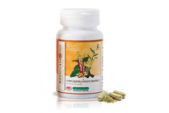 Натуральные капсулы от головной боли и аллергических реакции от  Phet Daeng Herbal Capsule 60 Capsules