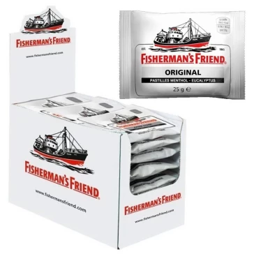 Fisherman’s Friend Original леденцы ментол-эвкалипт, коробка 24 × 25 г