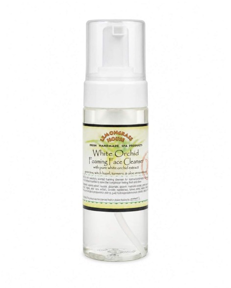 ​Lemongrass House White Orchid Foaming Face Cleanser — пенка для умывания с экстрактом белой орхидеи и мандариновым маслом, зелёным чаем и гамамелисом, ручная работа Пхукет, 150 мл