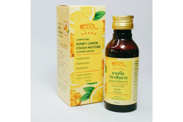 Смесь мед и лимон от кашля Leopard Brand 60ml \