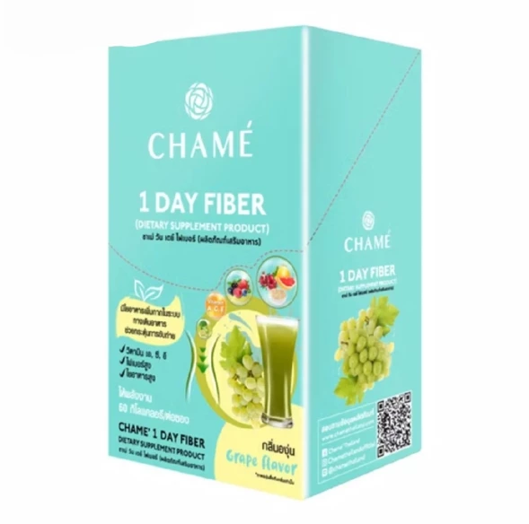 Натуральная клетчатка CHAME 1 Day Fiber со вкусом винограда 15 гр x 6 саше