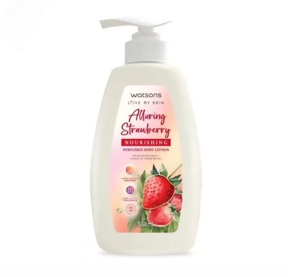 Увлажняющий лосьон для тела с ароматом сочной клубники  Watsons Alluring Strawberry 550 мл