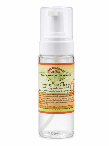 ​Lemongrass House Anti Age Foaming Face Cleanser — антивозрастная пенка для умывания с эфирным маслом помело, белой орхидеей и зелёным чаем, ручная работа Пхукет, 150 мл