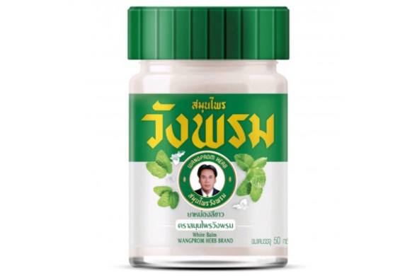 Белый (согревающий) тайский бальзам от Wangprom Herb, White Balm, 50 гр