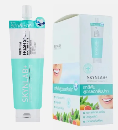 Премиальная, освежающая, растительная зубная паста от Skynlab, Premium Fresh Smile Toothpaste, 12 гр