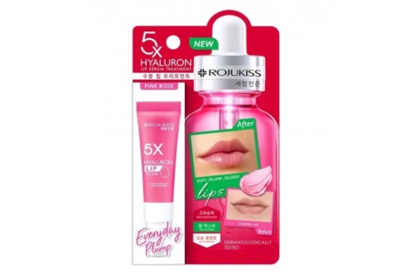 Сыворотка с гиалуроновой кислотой для ухода за кожей губ с розовым оттенком Rojukiss 10 мл