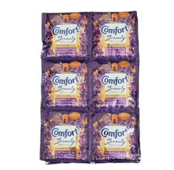 (Упаковка 24 шт) Кондиционер для стирки белья Comfort Beauty perfume softener Purple Rose and Lilic 17 мл x 24 шт