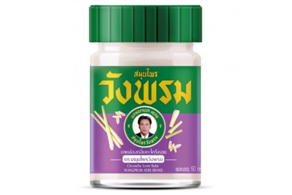Тайский бальзам с Лемонграссом (охлаждающий) от Wangprom Herb, Lemongrass  Balm, 50 гр