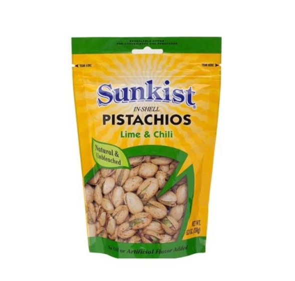 Фисташки с лаймом и перцем чили Sunkist Pistachios Lime and Chili, 150 г 