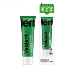 Отбеливающая зубная паста Veldent Premium Thai Herb на основе тайских трав от зубного налёта от кофе и чая 100 гр