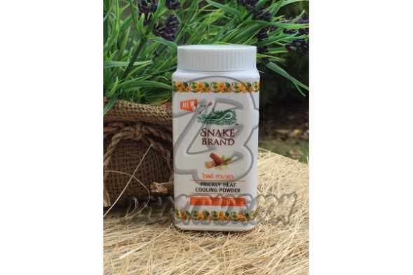 Охлаждающая тальк-пудра с защитой от солнца «Танака» от Snake Brand, Wild Thanaka Prickly Heat &amp;amp; Cooling Powder, 50 гр