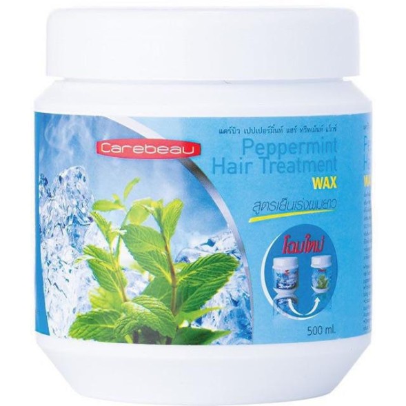 Питательная маска для волос с перечной мятой от Carebeau, Peppermint Hair Treatment WAX, 500 мл