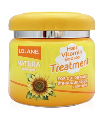Маска для окрашенных волос с экстрактом семян подсолнечника от Lolane Natura, Hair Treatment For Color Care Sunflower, 250 гр