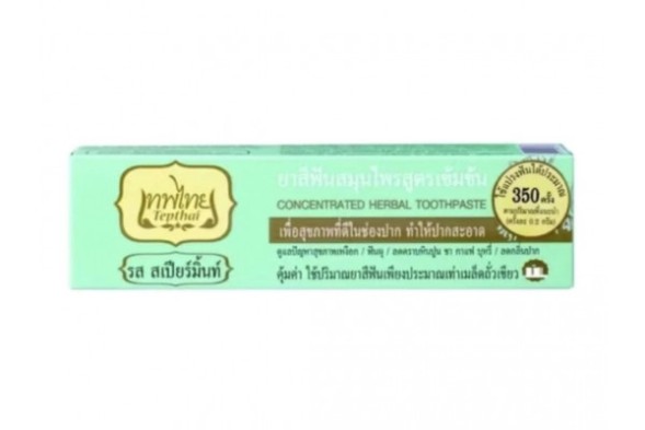 Концентрированная натуральная зубная паста &amp;quot;Мятная&amp;quot; от Tepthai, Concentrated Herbal toothpaste (Spears Mint), 70 гр