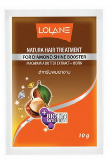Лечебная маска для очень сухих и поврежденных волос «Бриллиантовый блеск» с маслом ореха макадамии от Lolane Natura, Hair Treatment For Diamond Shine Booster Macadamia Butter, 10 гр