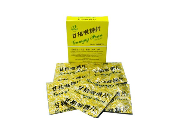 Травяные пастилки при боли в горле, кашле и першении от Gumgig Pean Lozenges 20 таб