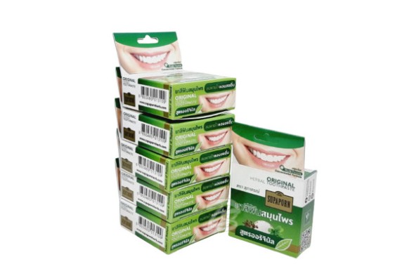 (УПАКОВКА 6 шт)  Травяная тайская зубная паста от  Supaporn Original Herbal Toothpaste 25 гр